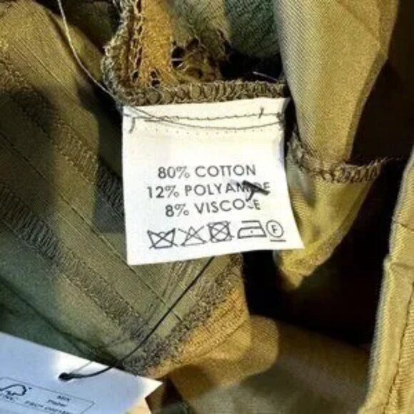 Dries Van Noten Jupe Midi En Dentelle Green Khaki Lace Skirt Women's Size 38 - Picture 3 of 8